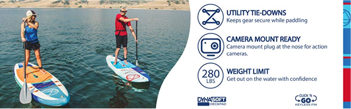 Jimmy Styks Amberjack Soft Top Stand Up Paddle Board.png UTIUTYTlE-DOWNS Keeps gear secure while paddling CAMERA MOUNT READY Camera mount plug at the nose for action cameras. WEIGHT LIMIT Ge out on the water with conﬁdence CQKHD
